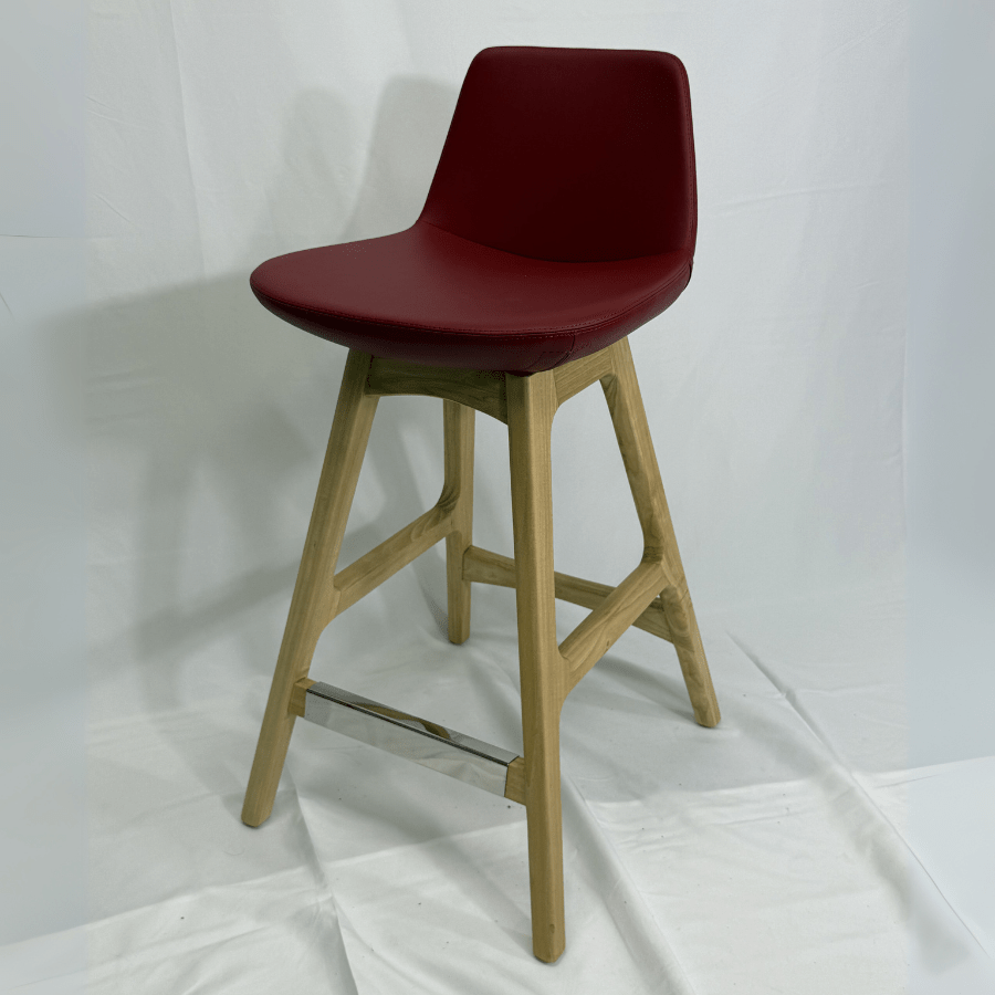 Pera Red Light Wood Bar Stools - Your Bar Stools Canada