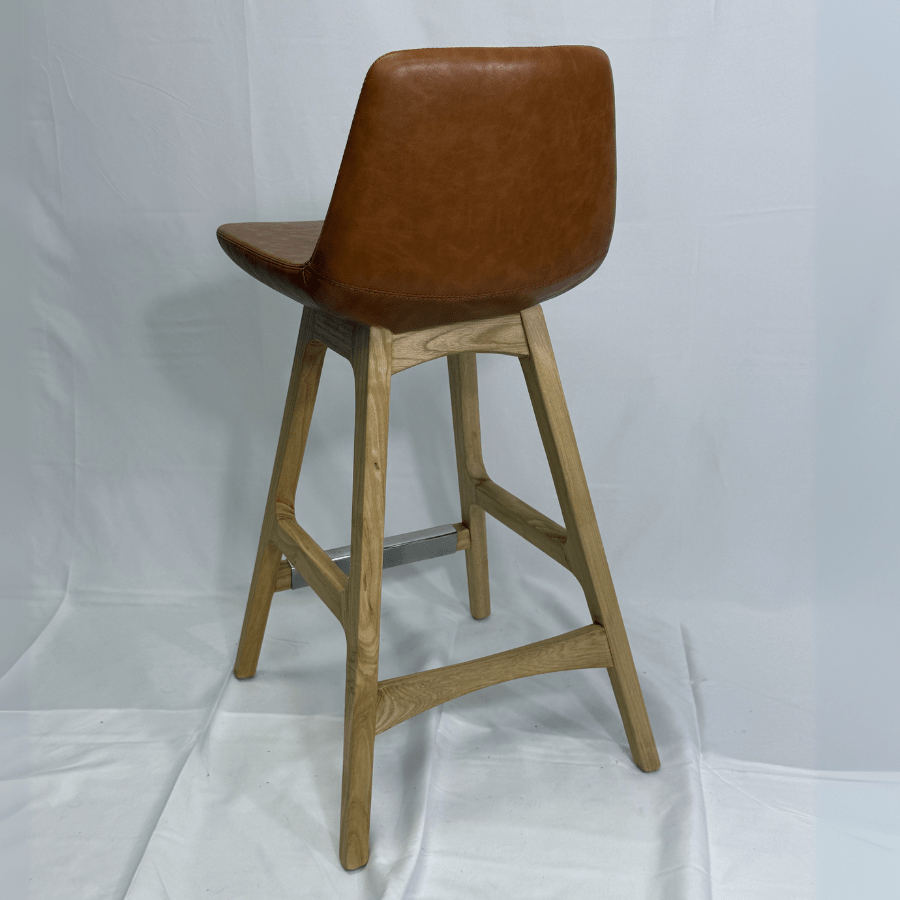 Pera Tan Light Wood Bar Stools - Your Bar Stools Canada