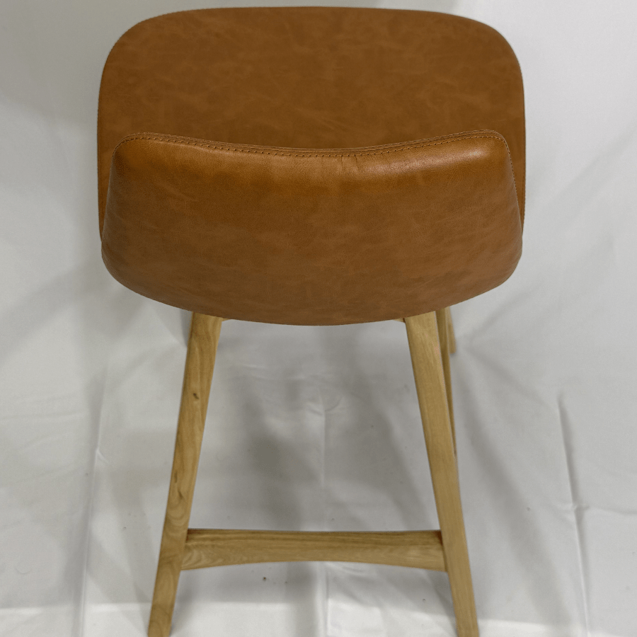 Pera Tan Light Wood Bar Stools - Your Bar Stools Canada