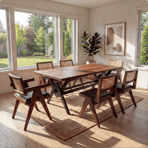 Pierre J Solid Wood Dining Set with Armchairs and Side Chairs - Your Bar Stools Canada