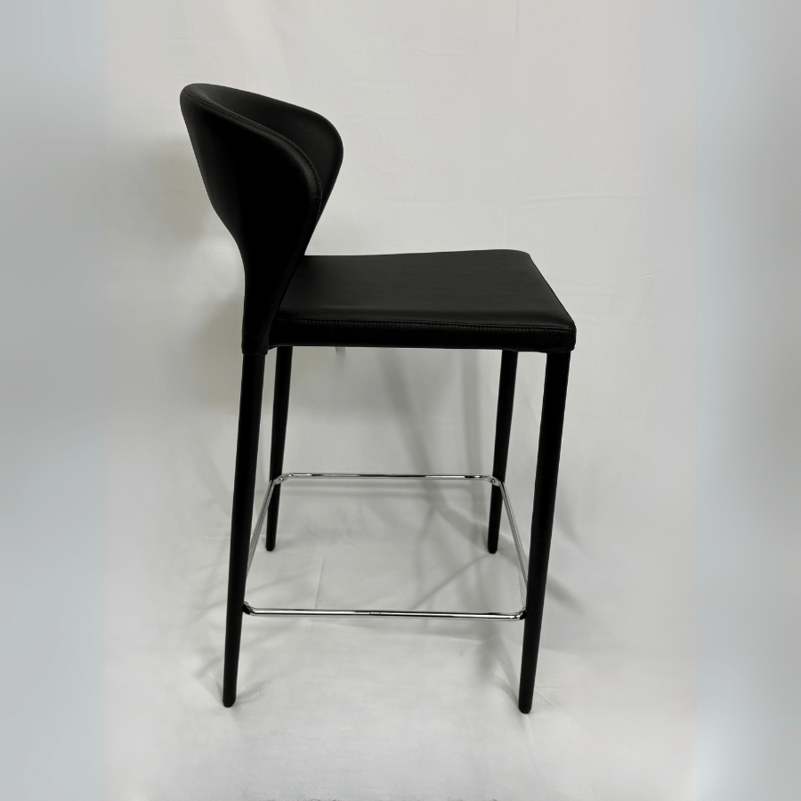 Prada Black Leather Commercial Bar Stools - Your Bar Stools Canada