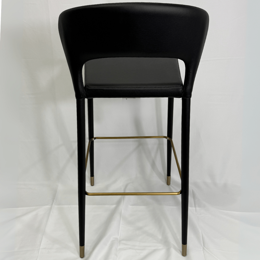 Prada Black Leather Commercial Bar Stools - Your Bar Stools Canada