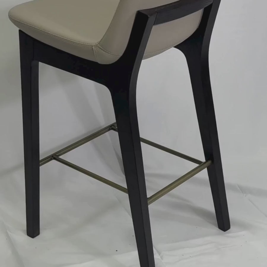 Pera HB Cream and Black Bar Stools