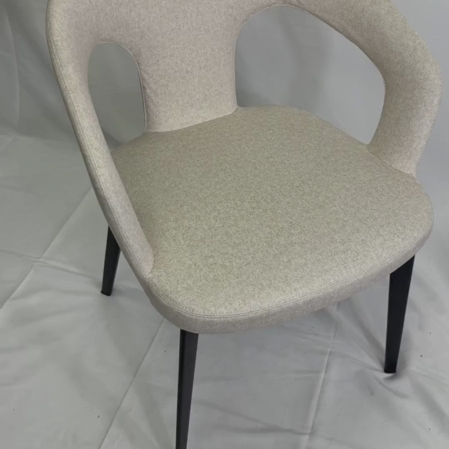 Daniels Taupe Velvet Dining Chairs