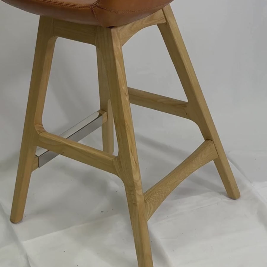 Pera Tan Light Wood Bar Stools