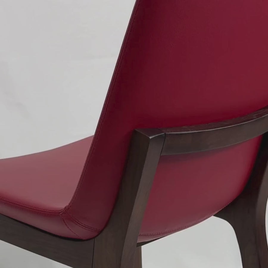 Eiffel HB Red Leather Dining Chairs