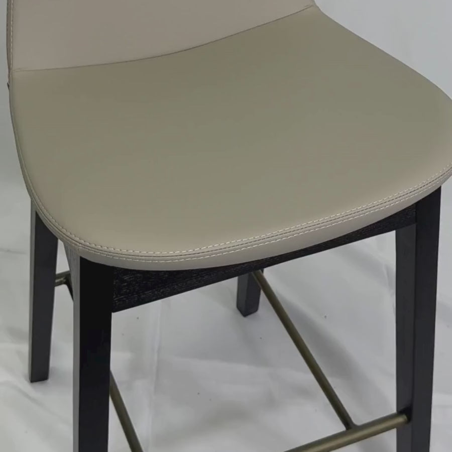 Pera HB Cream and Black Bar Stools