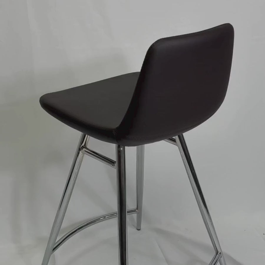 Pera Galata Brown Stainless Steel Bar Stools