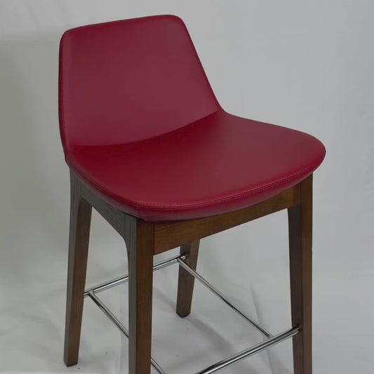 Pera HB Red Leather Bar Stools