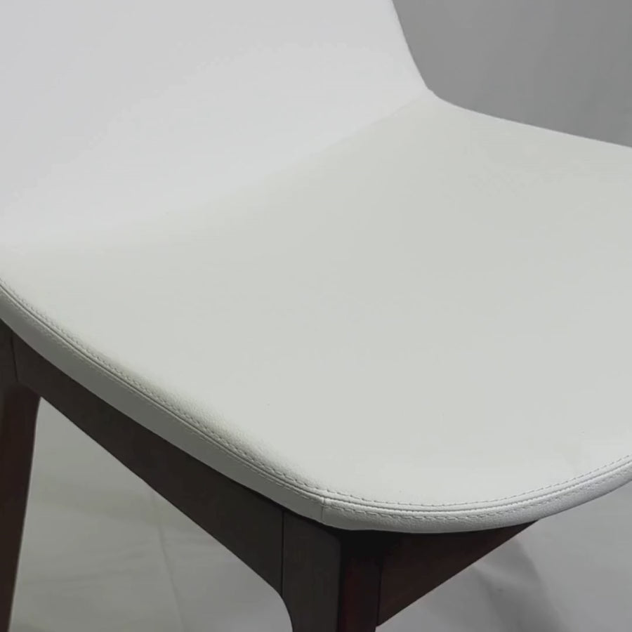 Eiffel HB White Leather Dining Chairs