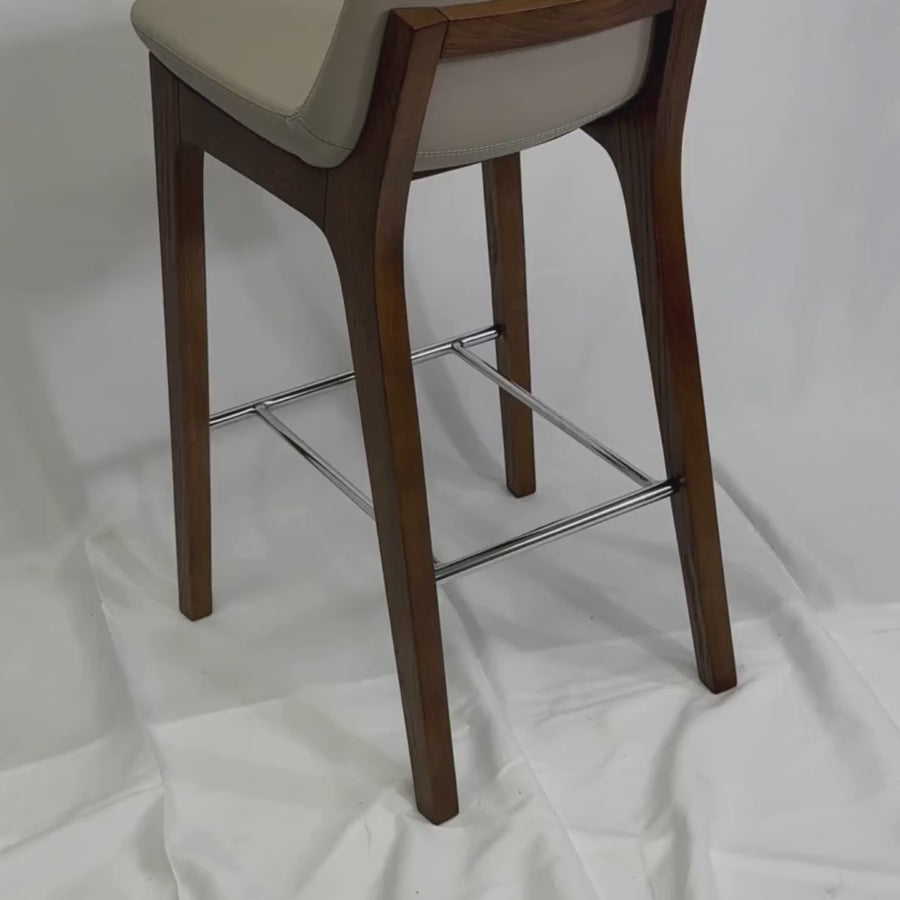 Pera HB Cream Leather Bar Stools