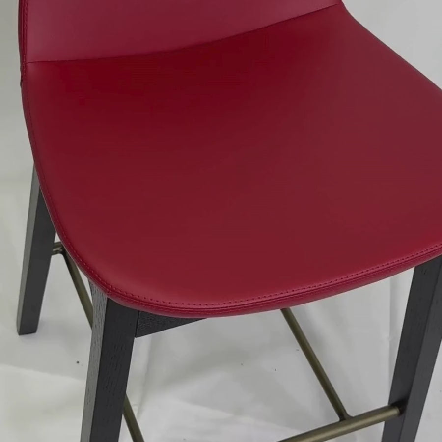 Pera HB Red Leather Counter Stools