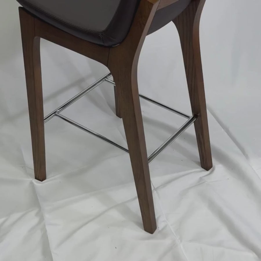 Pera HB Black Leather Bar Stools