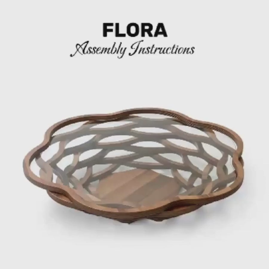 Flora Round Glass Coffee Table