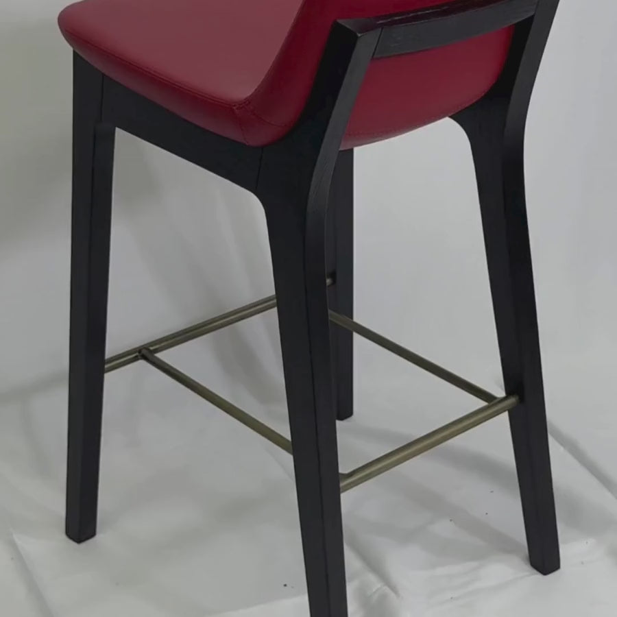 Pera HB Red Leather Counter Stools