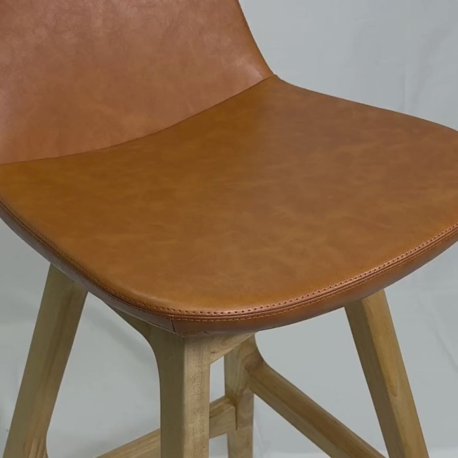 Pera Tan Light Wood Bar Stools