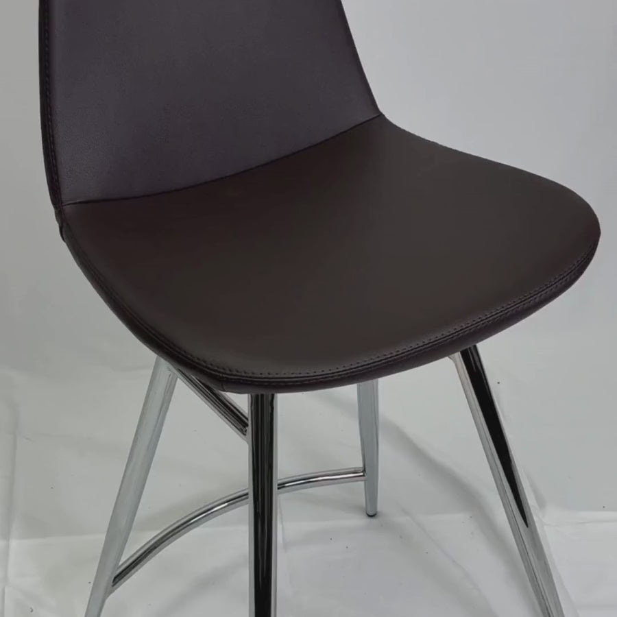 Pera Galata Brown Stainless Steel Bar Stools