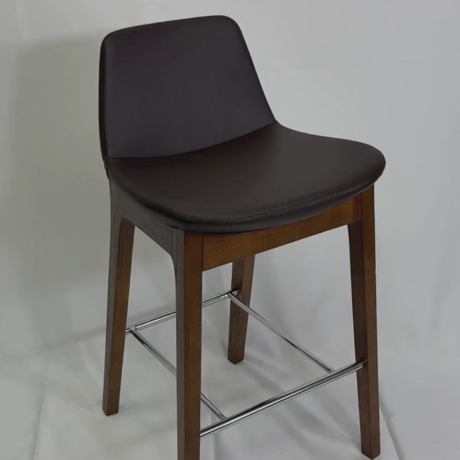 Pera HB Black Leather Bar Stools