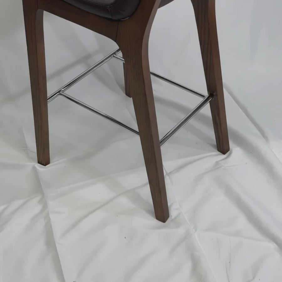 Pera HB Brown Leather Barstool