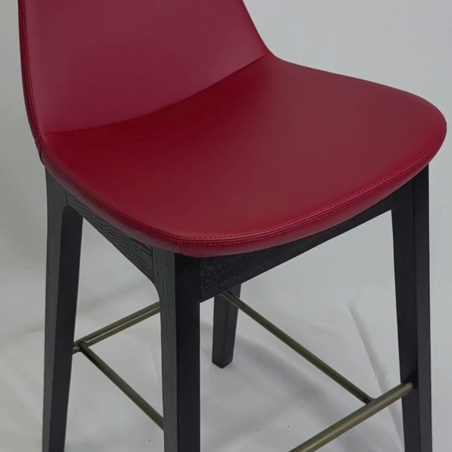 Pera HB Red Leather Counter Stools