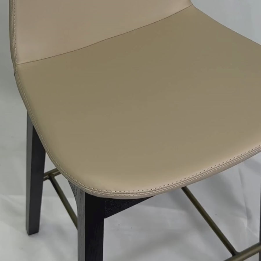 Pera HB Beige Leather Bar Stools