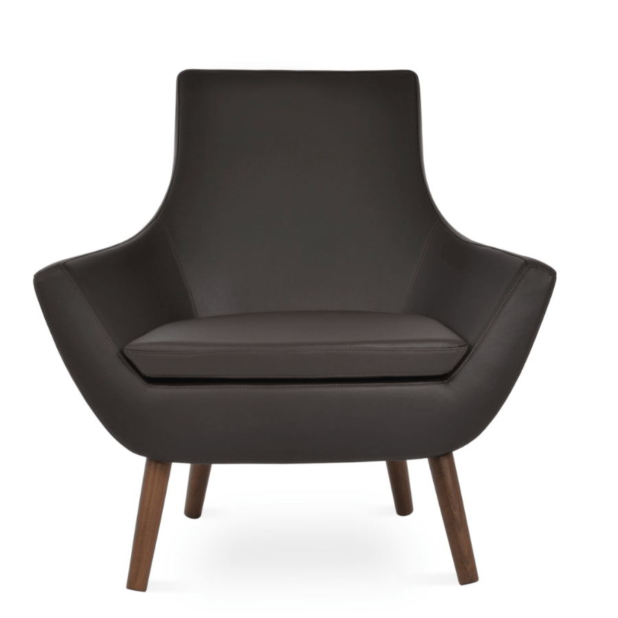 Rebecca Brown Leather Accent Chair - Your Bar Stools Canada