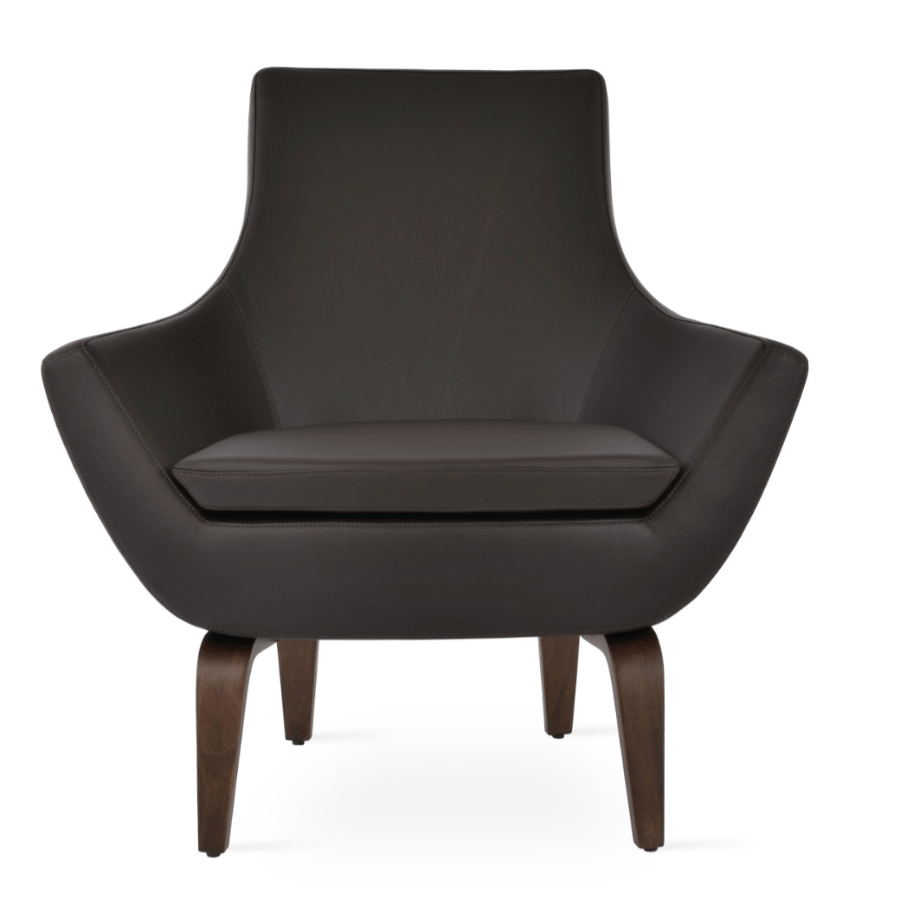 Rebecca Brown Leather Accent Chair - Your Bar Stools Canada