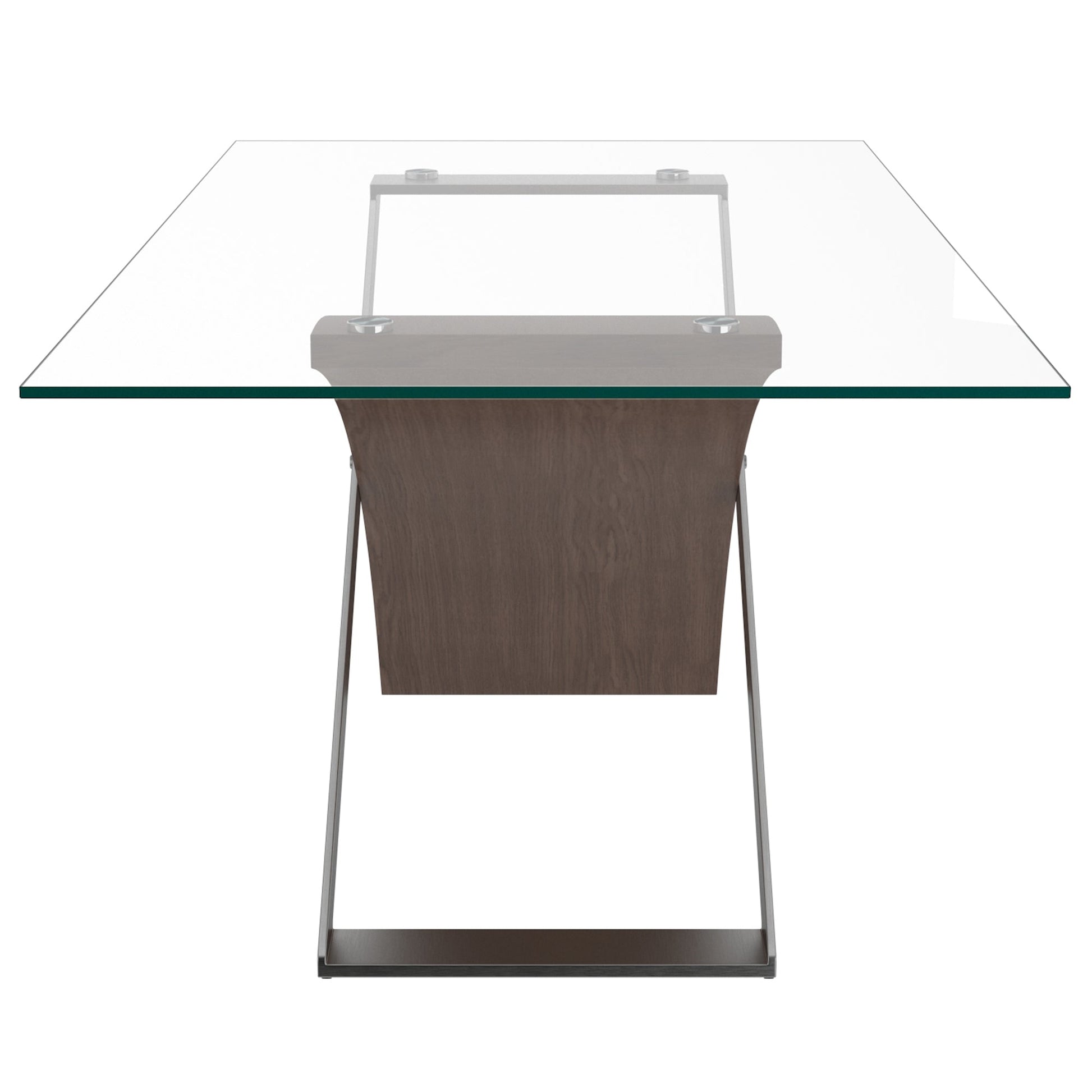 Rectangular Glass Dining Table Veneta Walnut - Your Bar Stools Canada