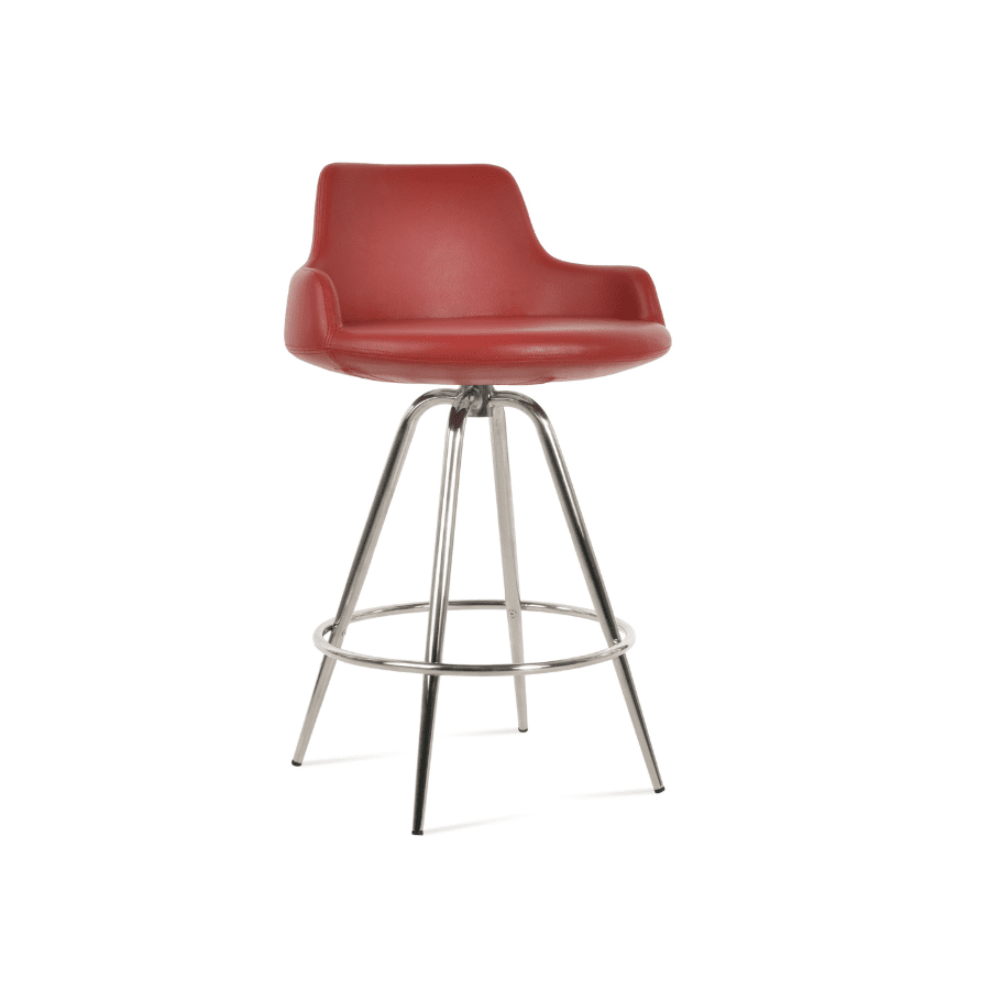 Red Bar Stools Dervish Swivel - Your Bar Stools Canada