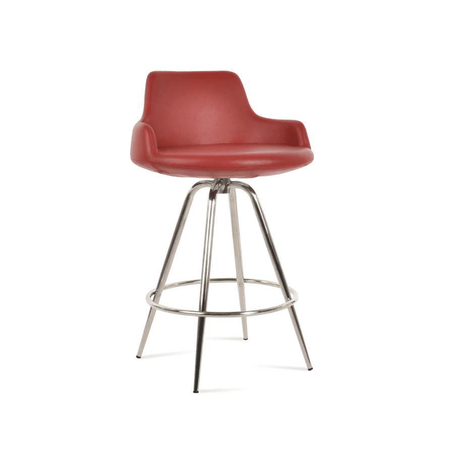 Red Bar Stools Dervish Swivel - Your Bar Stools Canada
