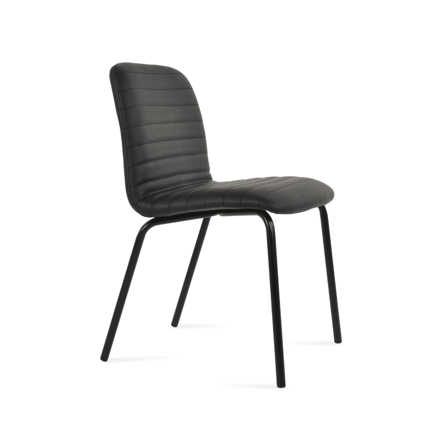 Restaurant Chair | Isa Black on Black Metal Base - Your Bar Stools Canada