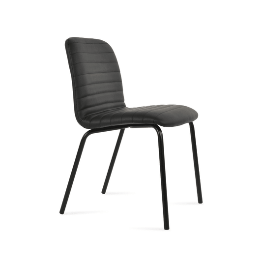 Restaurant Chair | Isa Black on Black Metal Base - Your Bar Stools Canada