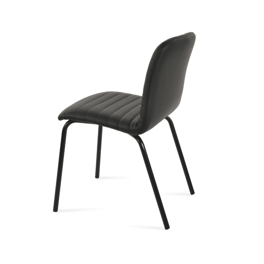 Restaurant Chair | Isa Black on Black Metal Base - Your Bar Stools Canada