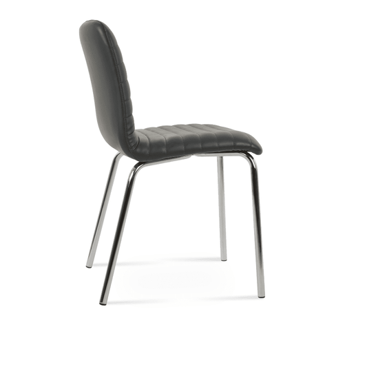 Restaurant Chair | Isa Grey on Chrome Metal Base - Your Bar Stools Canada