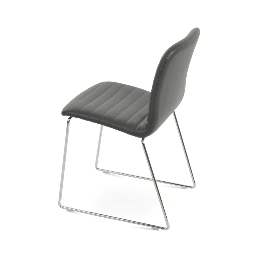 Restaurant Chair | Isa Grey on Chrome Sled Base - Your Bar Stools Canada