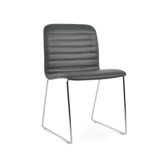 Restaurant Chair | Isa Grey on Chrome Sled Base - Your Bar Stools Canada