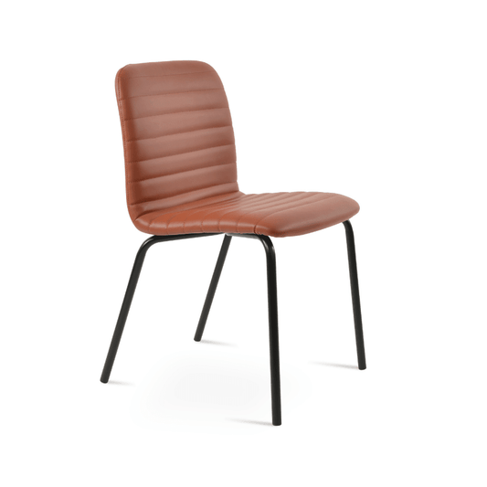 Restaurant Chair | Isa Tan on Black Metal Base - Your Bar Stools Canada