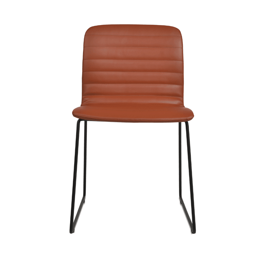 Restaurant Chair | Isa Tan on Black Sled Base - Your Bar Stools Canada