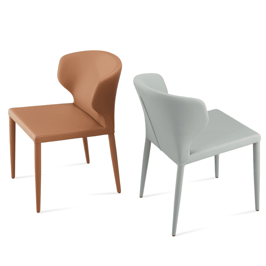 Restaurant Dining Chairs Amed Grey Leather - Your Bar Stools Canada