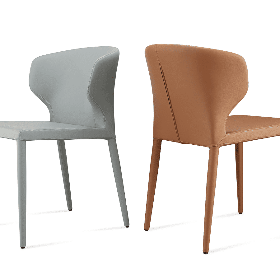 Restaurant Dining Chairs Amed Grey Leather - Your Bar Stools Canada