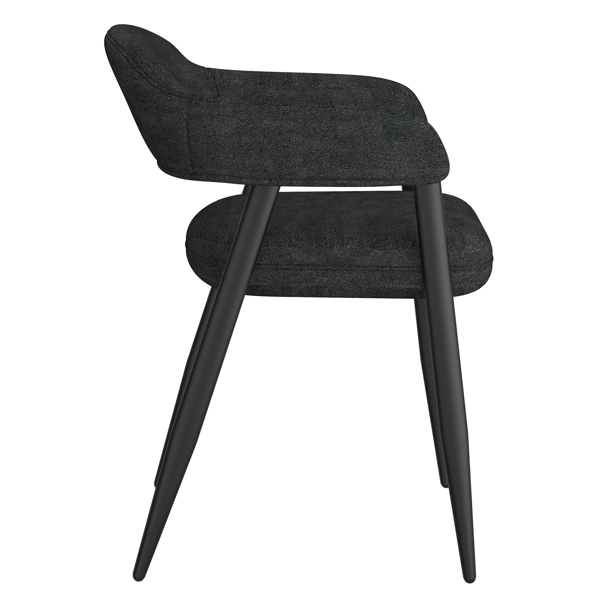 Round Back Dining Chairs | Set of 2 | Archer Black - Your Bar Stools Canada