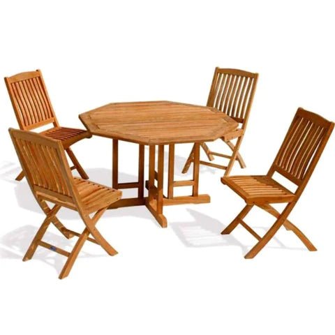 Teak Outdoor Dining Set for 4 - Your Bar Stools Canada