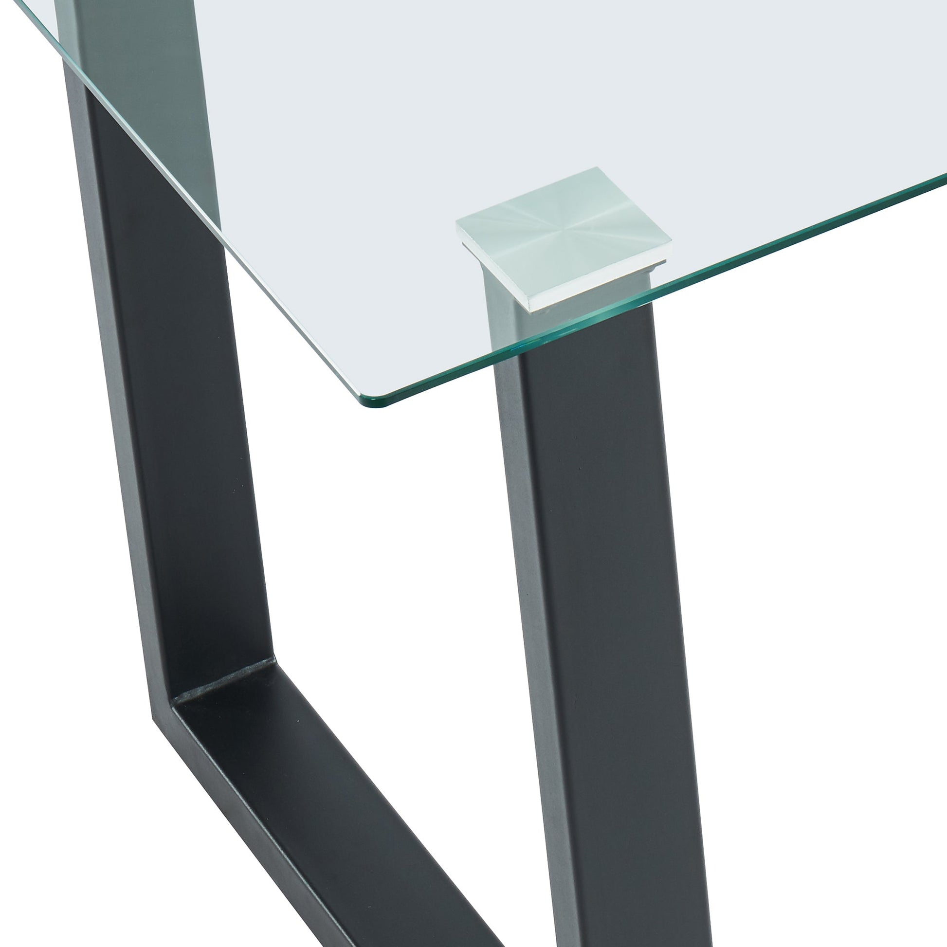 Square Glass Dining Table Franco Black - Your Bar Stools Canada