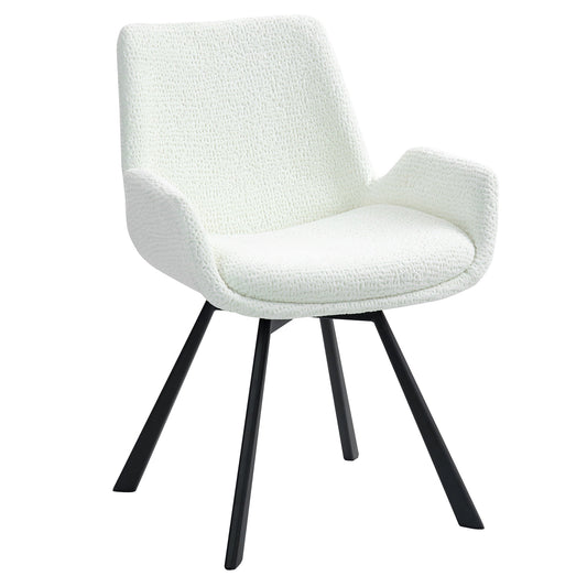 Swivel Dining Chairs | Set of 2 | Signy Cream Velvet - Your Bar Stools Canada