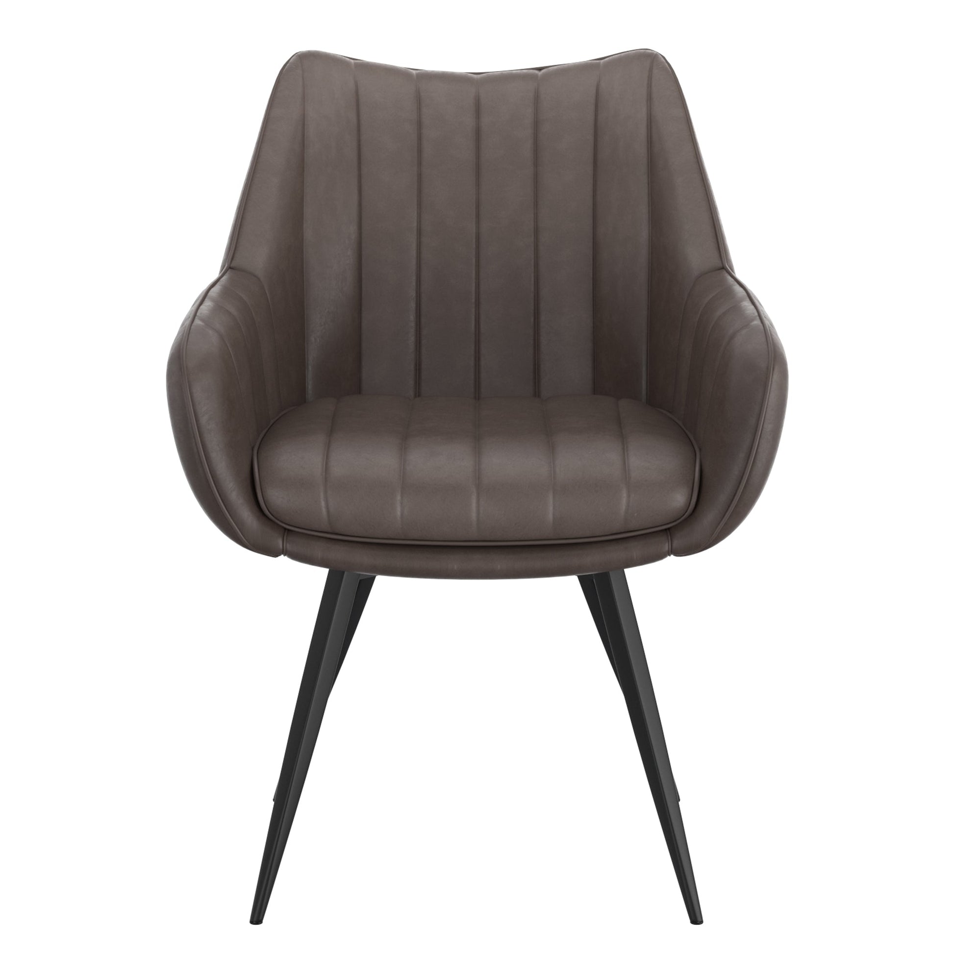 Swivel Dining Chairs | Set of 2 | Talon Grey Leather - Your Bar Stools Canada