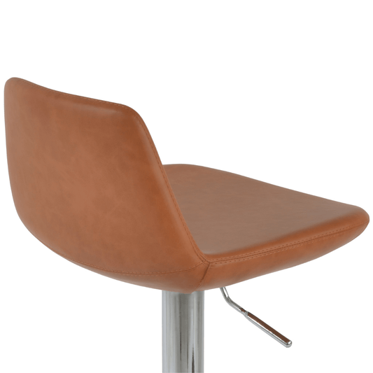 Tan Leather Bar Stools Pera Piston - Your Bar Stools Canada