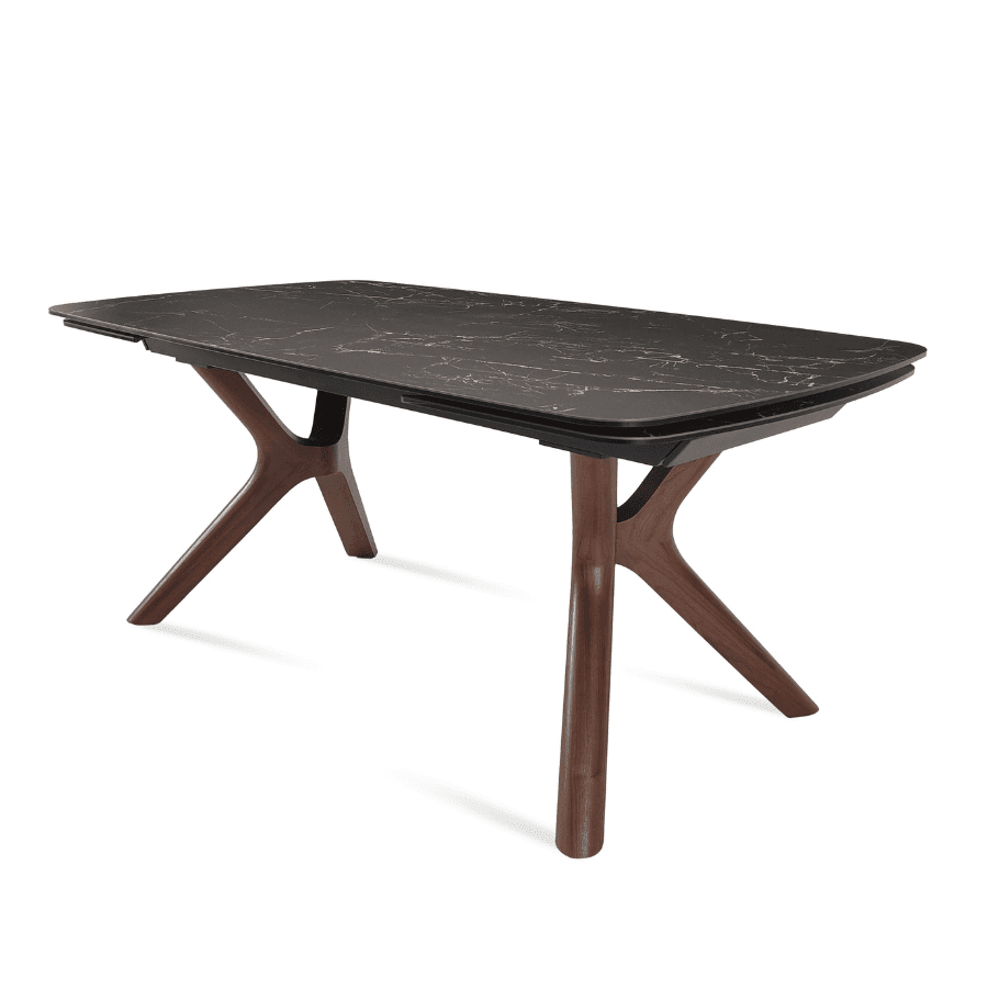 Tarsos Extendable Ceramic Dining Set - Italian Black - Your Bar Stools Canada