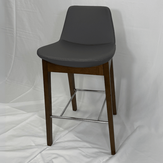 Pera HB Grey Leather Bar Stools