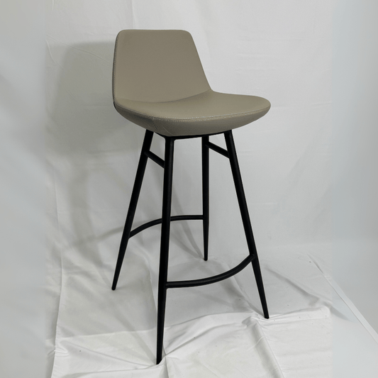 Pera Cream Galata Black Metal Bar Stools