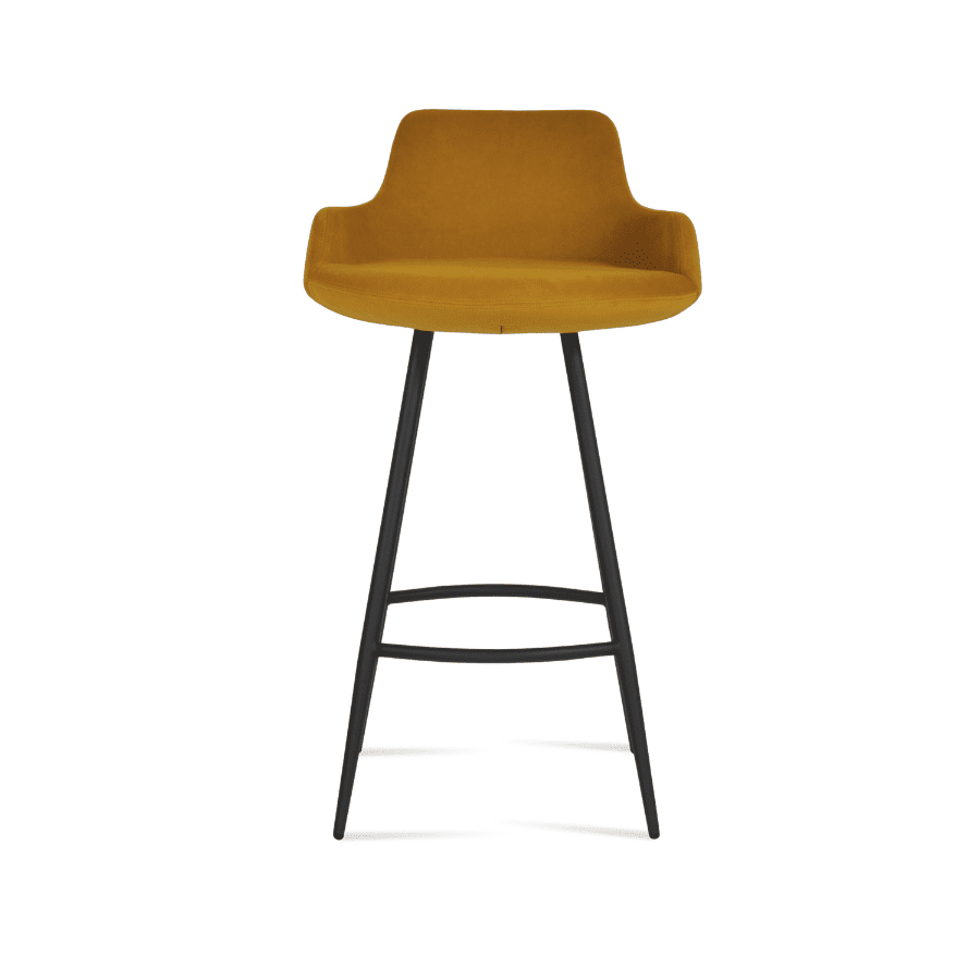 Velvet Bar Stools Dervish Black Galata - Your Bar Stools Canada